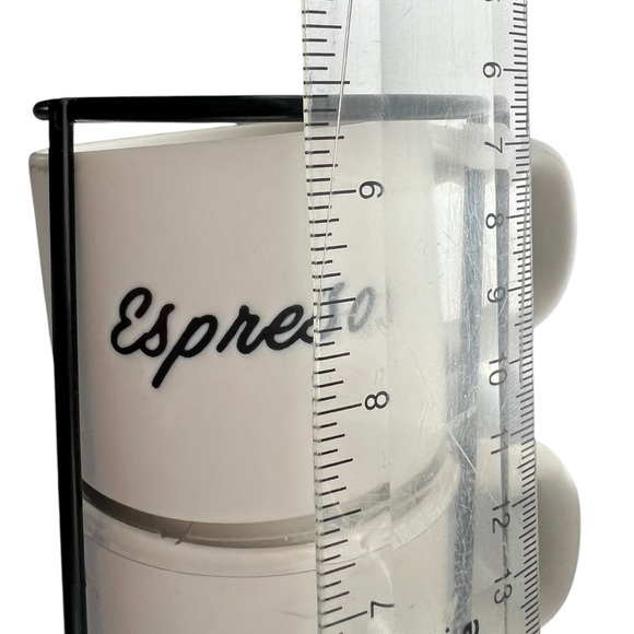 NWT MATTE WHITE CERAMIC Stackable Espresso Mugs Set - Picture 3 of 6